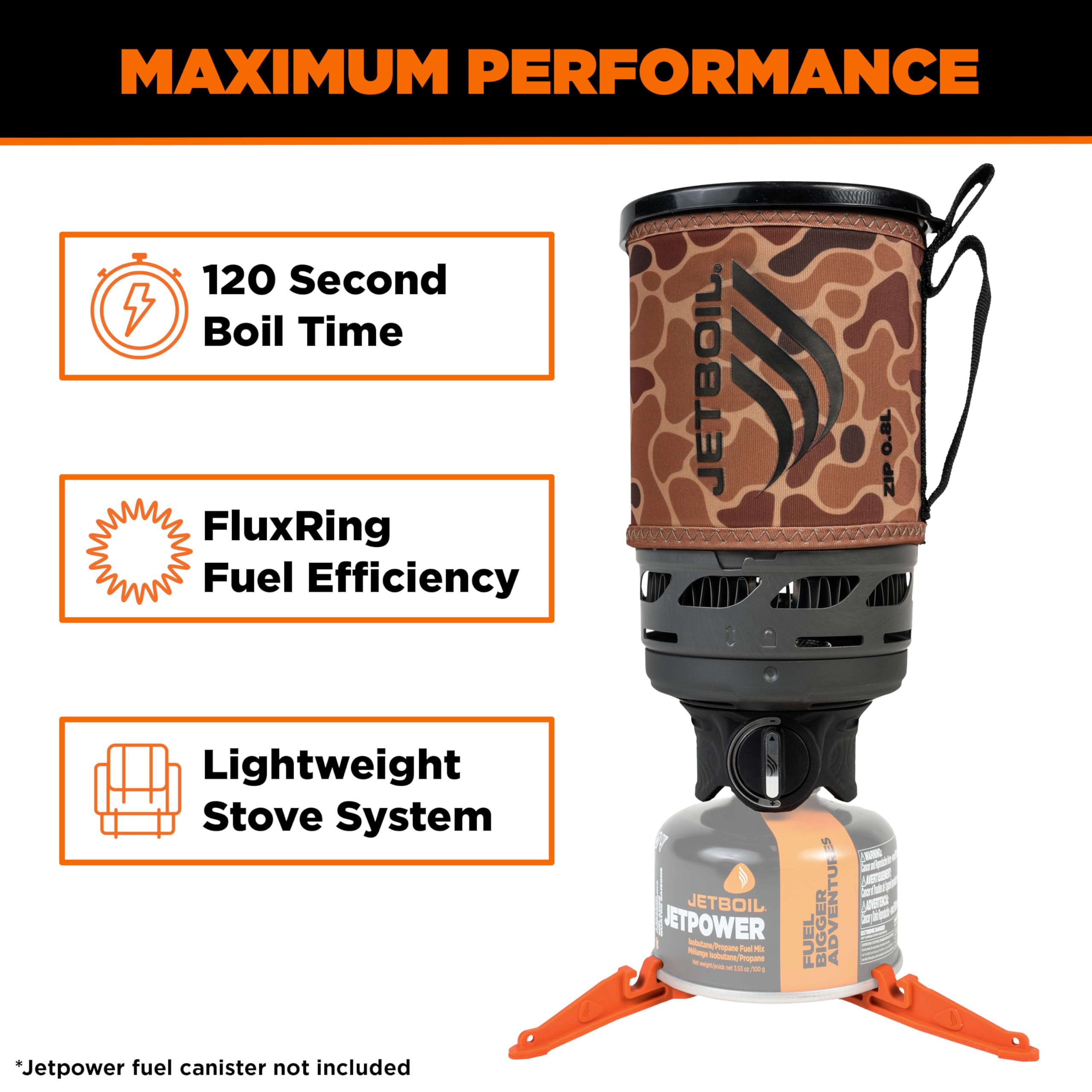 Amazon.com: Jetboil Zip 0.8L Portable Fast Boil Stove with Easy